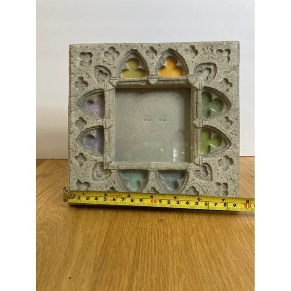 United Design Corp Church Window Picture Frame Gray Stone Gothic Good Trefoil